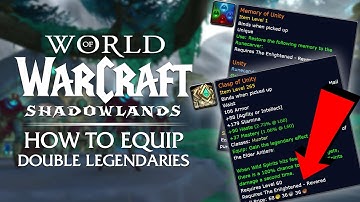 How to Equip/Craft DOUBLE Legendaries in Patch 9.2 | Shadowlands