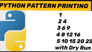 PYTHON PATTERN PRINTING: triangle 📐 with Dry Run
