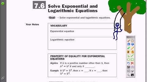 7.6 Solve Exponential and Logarithmic Equations