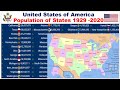 Ranking population of us states 19292020  top 10 channel