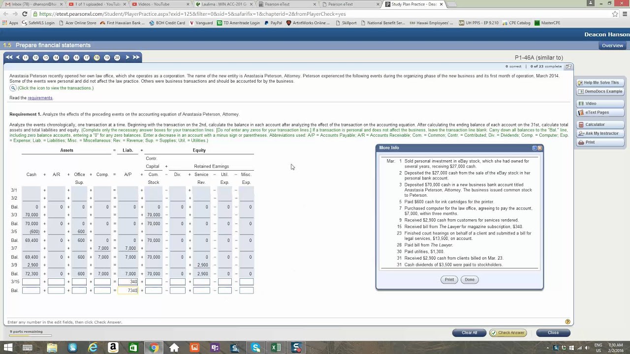 P1 46A Example to Prepare for First Exam - YouTube