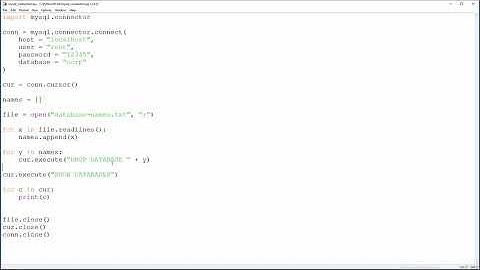 Python & MySQL - 2 - Automatic Database Creation