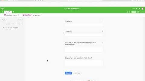Airtable Attendance Form Quick Tutorial
