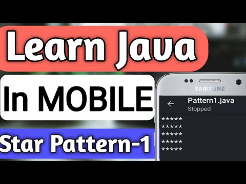 STAR PATTERN - 1 Program (Logic) In JAVA Hindi | Pattern Programs In Java | Learn Java In Mobile