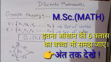 Graph theory part-1 || Discrete Mathematics || M.sc Mathematics .   #msc #discretemathematicsgate
