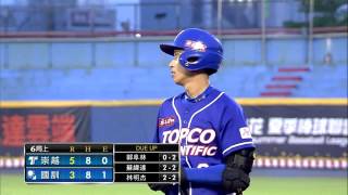 20140720-2 爆米花 崇越vs國訓 6上 國訓策動6-4-3雙殺結束6局上半