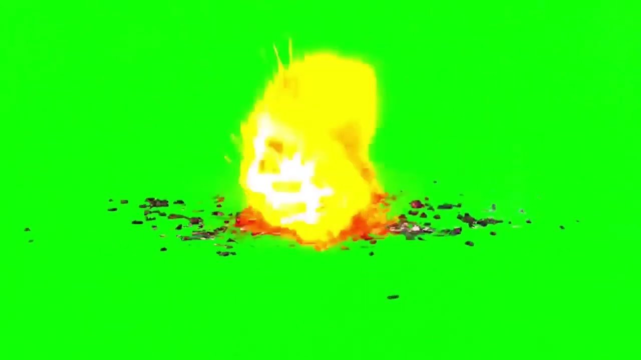 كروما انفجار صاروخ للتصميم و المونتاج بدون حقوق Rocket explosion chroma key for design and montage w