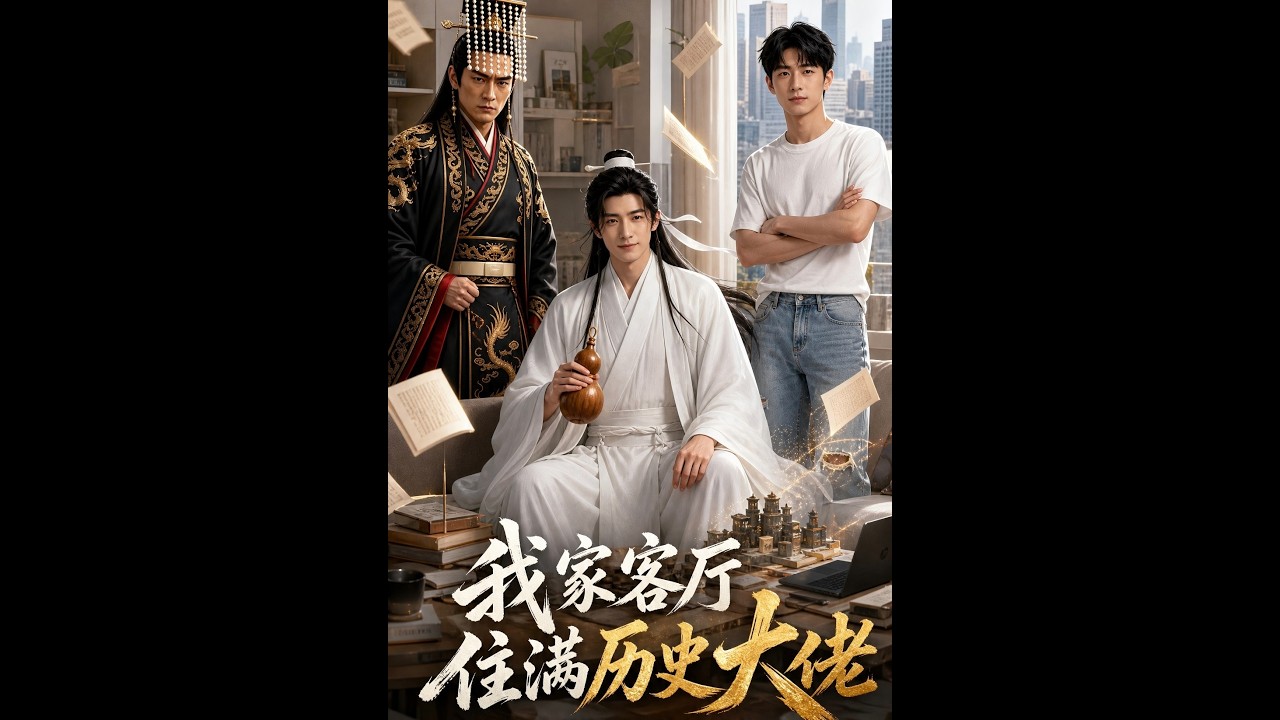 【一口气看完】《我家客厅住满历史大佬》#短剧 #AI短剧 #逆袭 #drama #爽剧 #鲨鱼先生