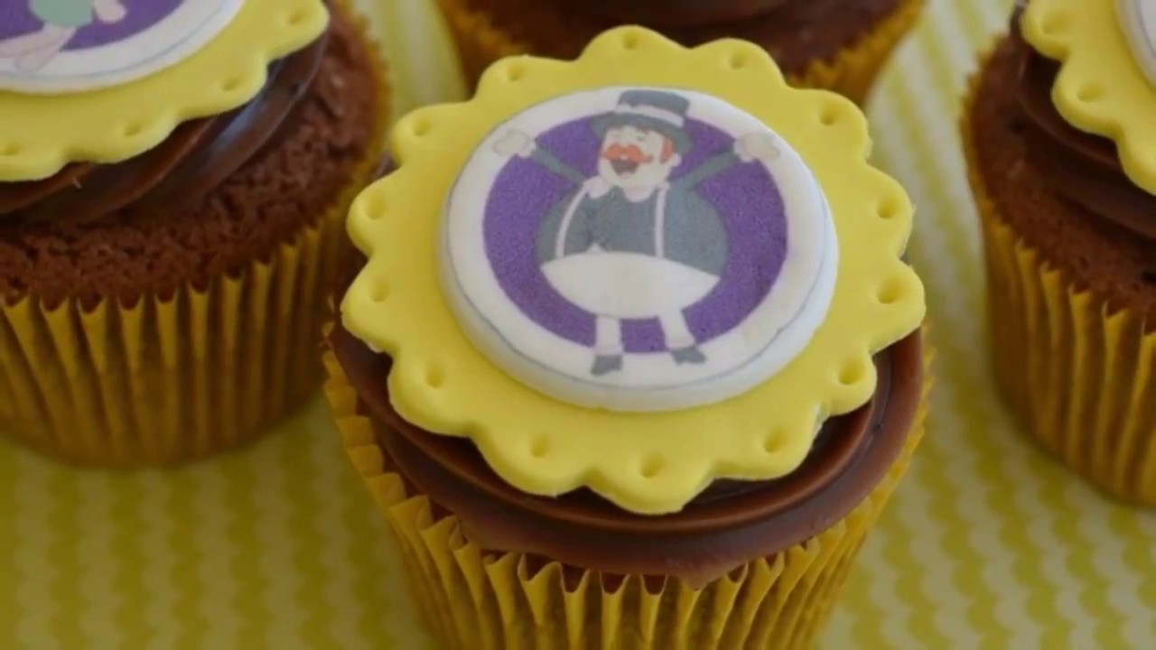 Cupcake decorado com papel arroz (decoração simples e linda )