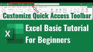 How to Customize Quick Access Toolbar Excel Basic Tutorial for Beginners