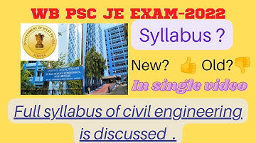 WBPSc je 2022 full official syllabus of civil eng discussed #psc_je #wbpsc_je #syllabus_2022 #wbpsc