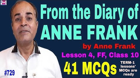 from the diary of Anne Frank class 10 mcqs by vijay kumar