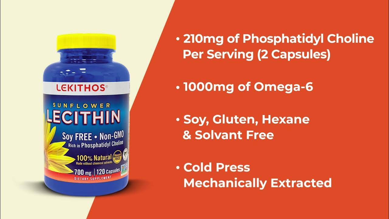 Lekithos® 100 Natural Sunflower Lecithin Capsules YouTube
