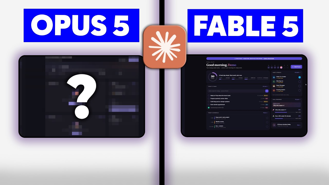 I Made Claude Opus 5 and Fable 5 Build The Same App (Same Prompt)