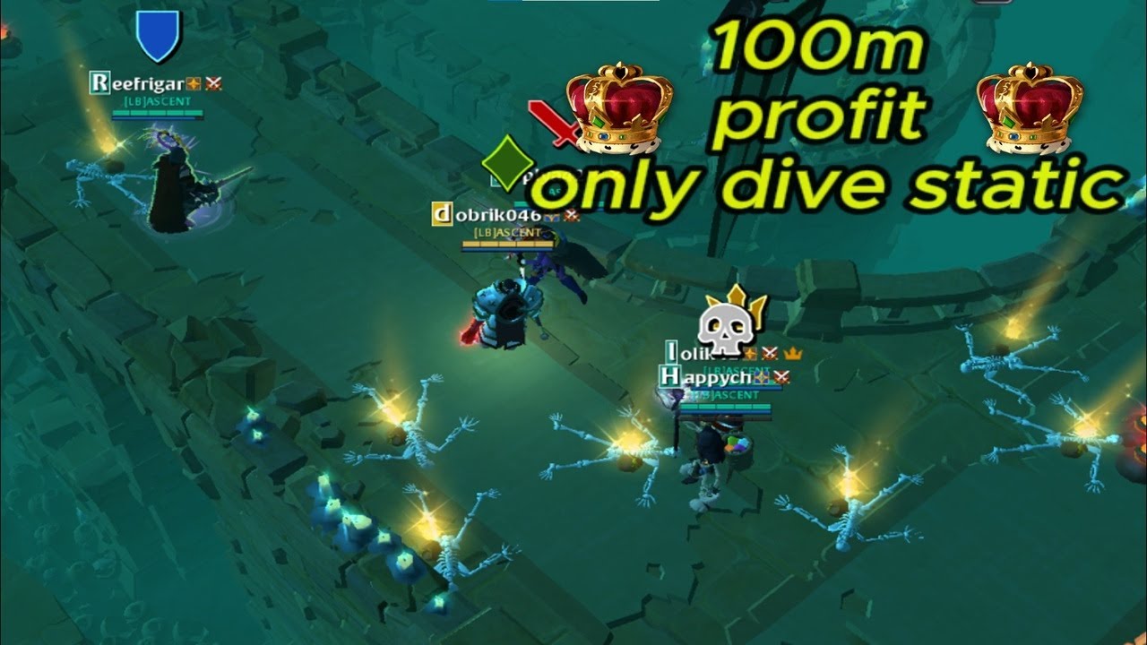 ALBION ONLINE | 100M PROFIT ONLY DIVE STATIC | 5vs9