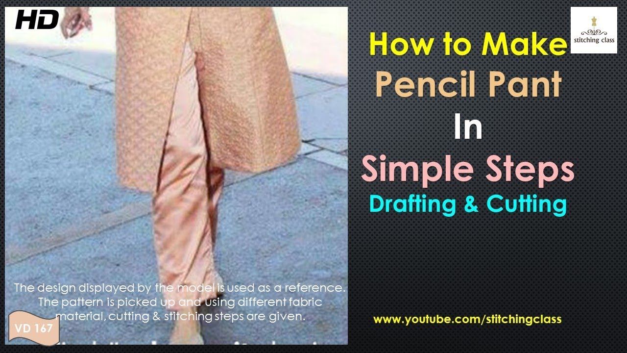 Pencil Pant Cutting, Pancil Pants, How to make Pencil Pant, Pencil pant  pattern, 