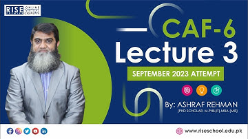 CAF6 (MFA) Lecture 2 for Sep 2023 Attempt By Sir Ashraf Rehman (PHD SCHOLAR, M.PHIL(IT),MBA (MIS)