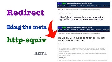 Redirect với thẻ meta http-equiv qua ví dụ thực tế |dandev