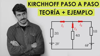 Leyes de Kirchhoff (mallas y nodos) Ejercicio Resuelto Paso a Paso + Teoría Resolución de Circuitos