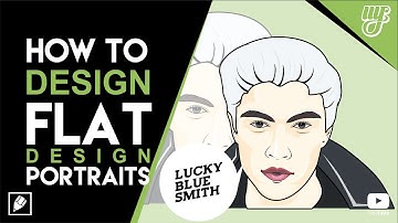Flat Portrait Design | Lucky Blue Smith | CorelDraw Tutorial
