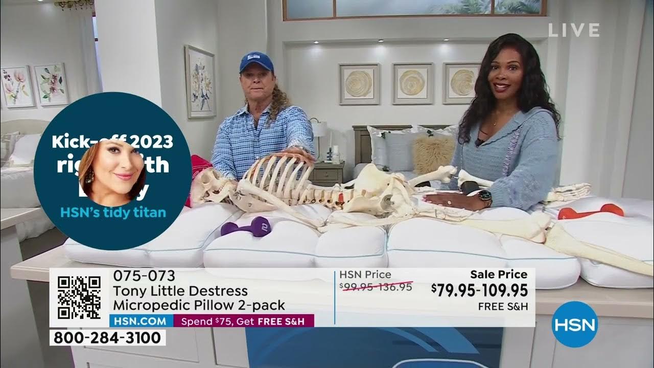 Tony Little DeStress Micropedic Pillow 2pack w/2 Pillowc... YouTube