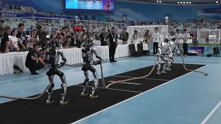 Engineers live alongside their machines at World Humanoid Robot Games screenshot 1