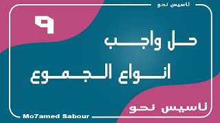 حل واجب الحلقة التاسعة | انواع الجموع | كورس تاسيس النحو مع مستر محمد عبد الصبور