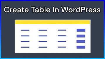 How To Create Table In WordPress Blog Post In Hindi? | Make Responsive Table In WP