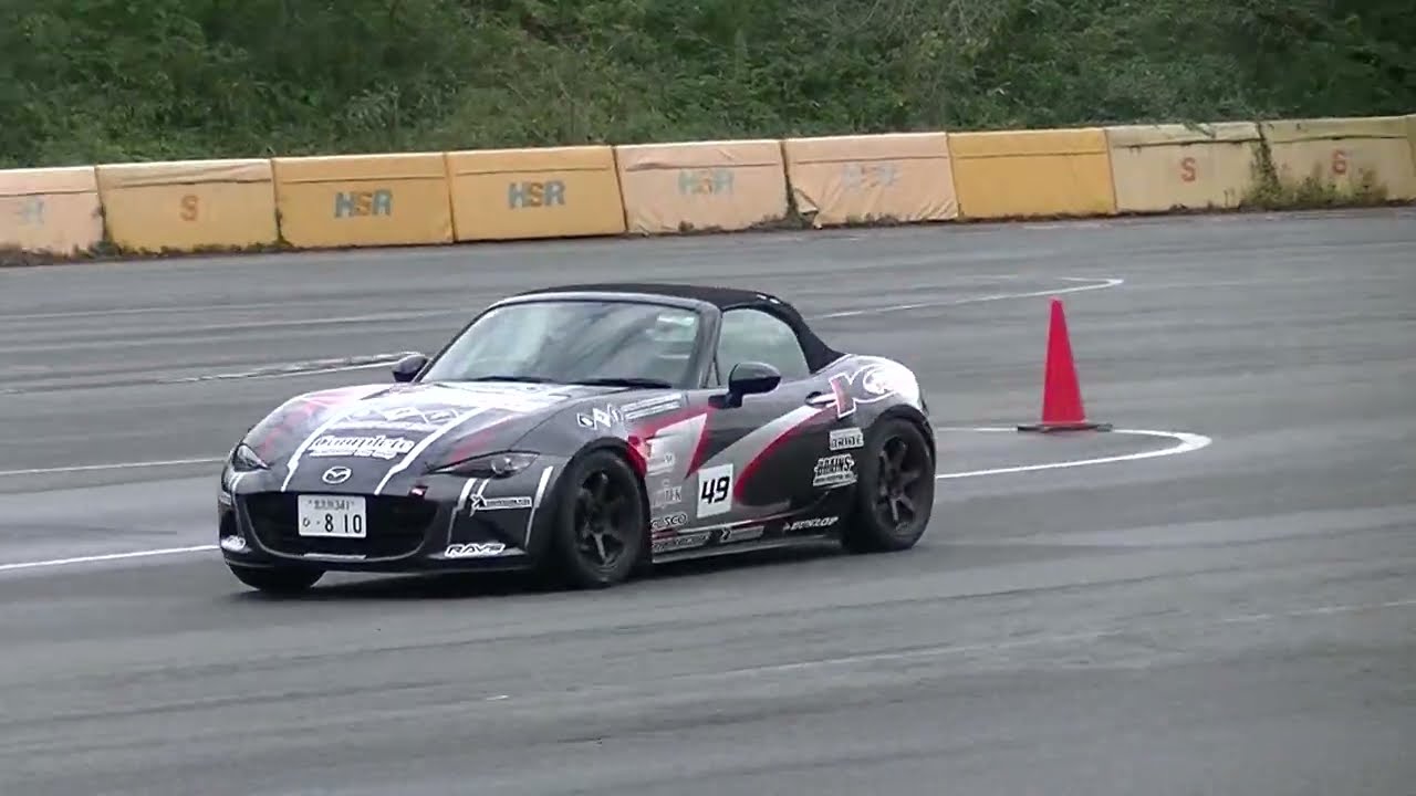 HSR九州ドリームコース２０２５年１０月５日JAF九州ジムカーナ選手権第９戦PN１衛藤雄介選手１本目（１：３０：９８１）