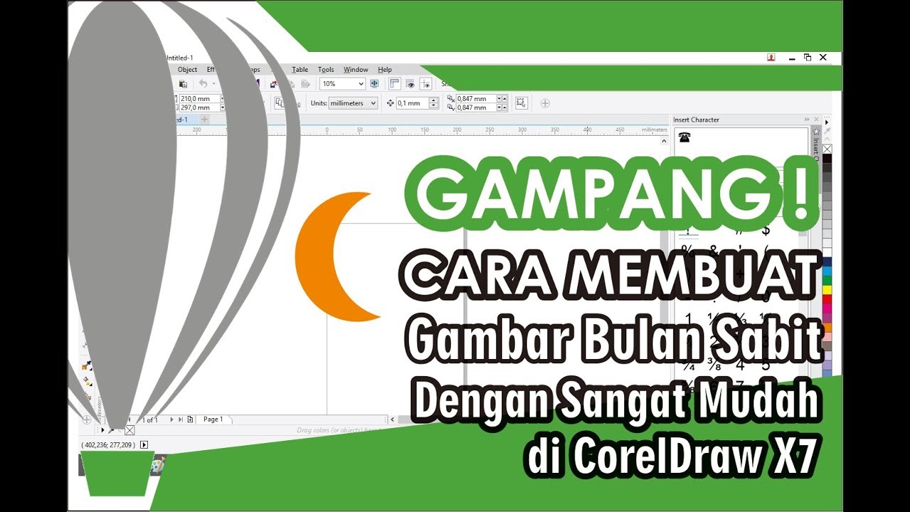 GAMPANG Tutorial Membuat Gambar Bulan Sabit di CorelDraw 