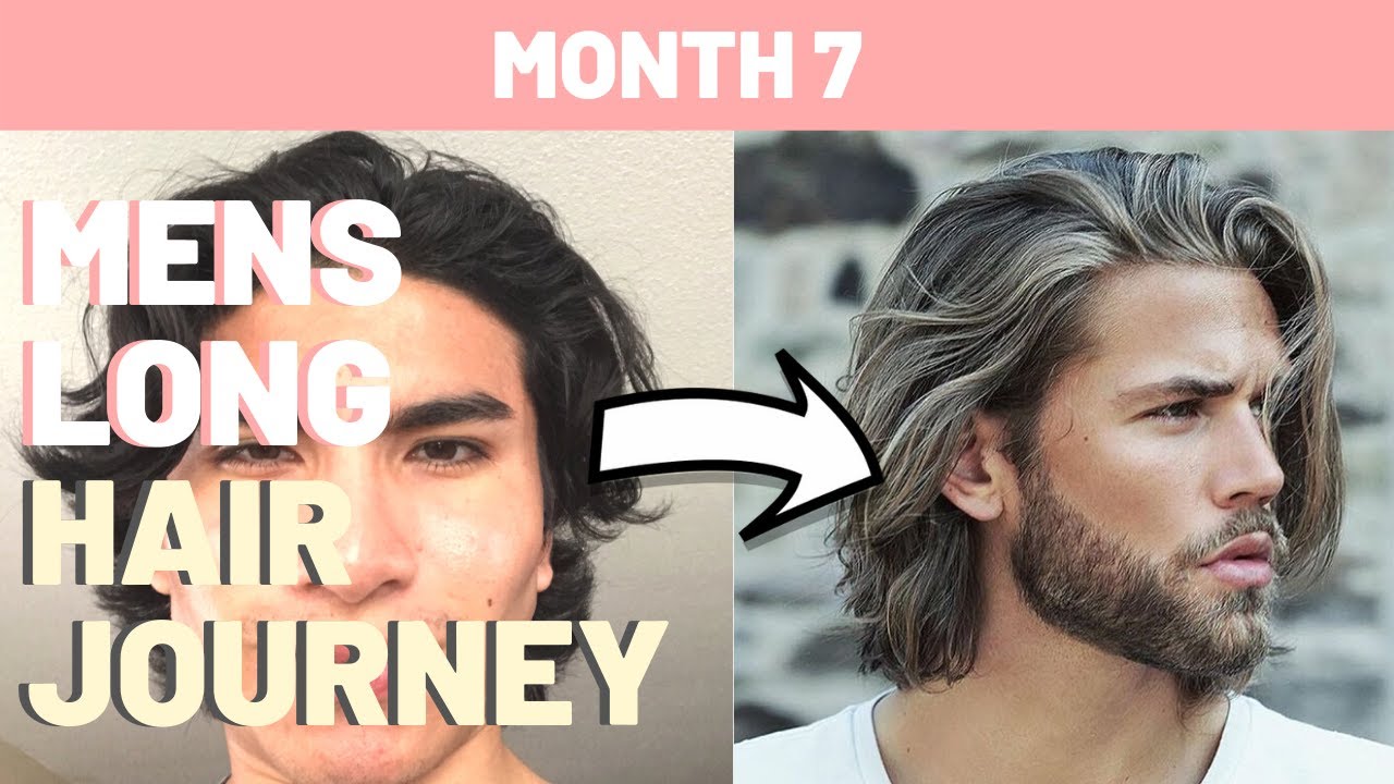 Men's Long Hair Journey Month 7 | Growing out your hair | Men's ...