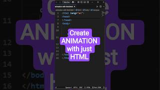 Animation with just HTML #shorts #shortsfeed #shortvideo #html #webdevelopment #short #programming