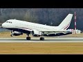 Fullmjet airbus a319cj landing at genevagvalsgg