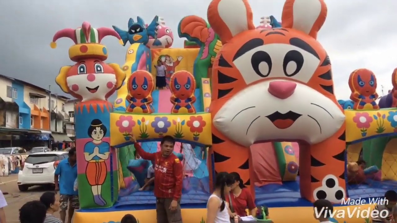 พายุมา!! เผยคลิป! เก็บบ้านลม ก่อนพายุมา!!! #2 ตลาดนัด ข้างทาง เก็บสไลเดอร์บ้านลม เก็บบ้านลมยังไงนะ