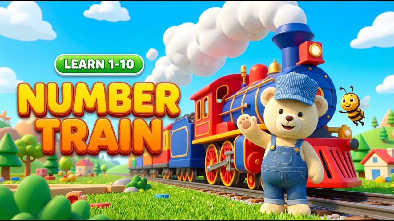 Learn Numbers 1 to 10 🚂 The Number Train Song | NNL Kids - YouTube