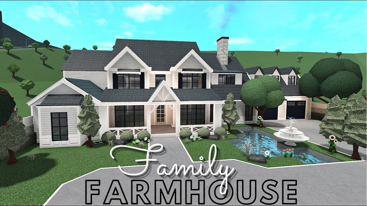 BLOXBURG| Family Farmhouse| House Build - YouTube