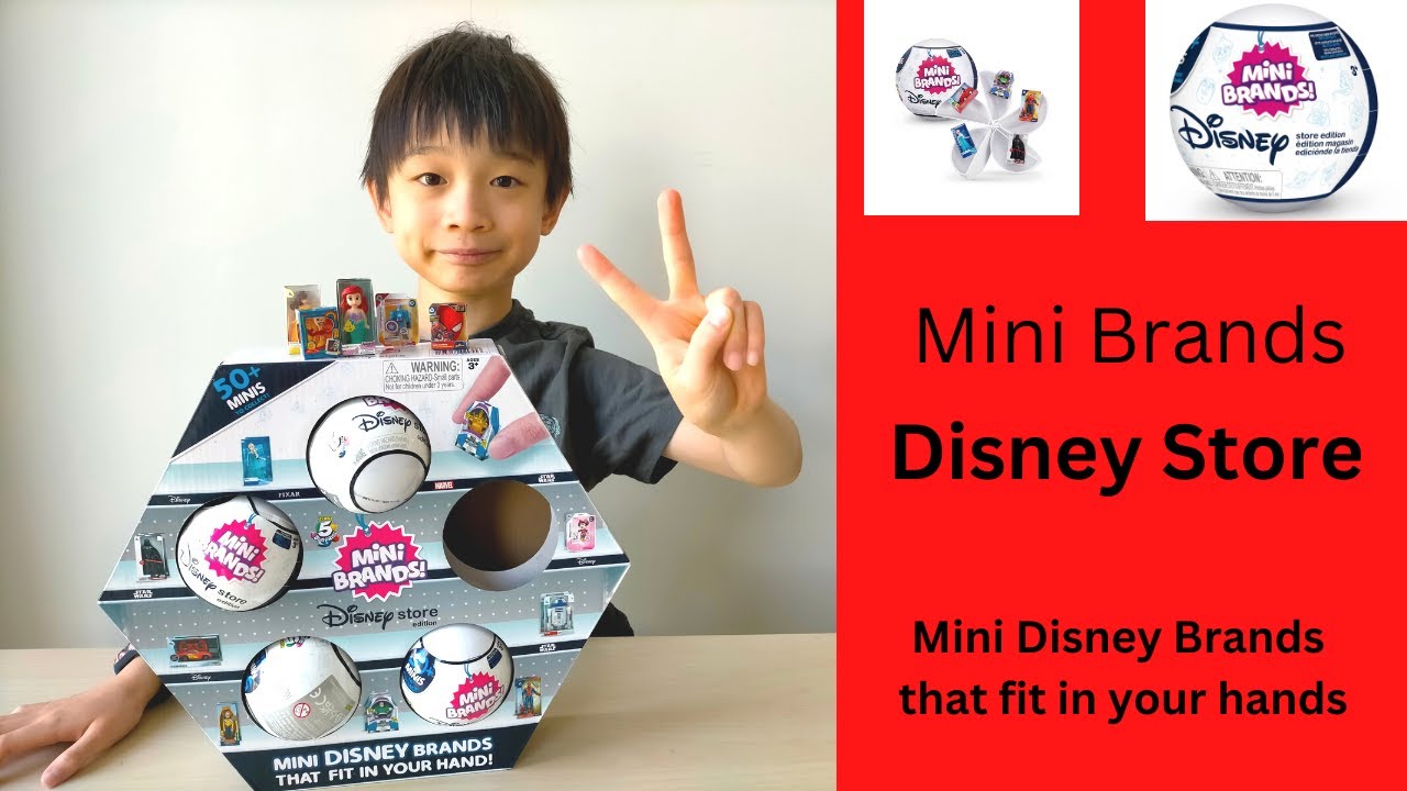 Liam opened DISNEY MINI BRANDS toy Disney Store Edition Mini Disney