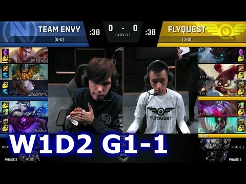 Team EnVyUs vs FlyQuest Game 1 | S7 NA LCS Spring 2017 Week 1 Day 1 | NV vs FLY G1 W1D2 1080p