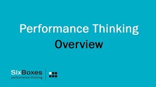 Performance Thinking® Overview April 2018