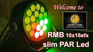 New RMB 10x18efx slim PAR LED (unboxing and testing)