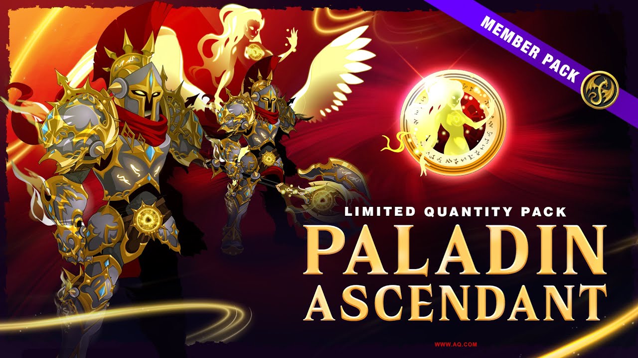 AQW |🟥2025 Summer Limited Quantity Pack💰⚔️ 🪽🟡Paladin Ascendant🪽🟡⚔️