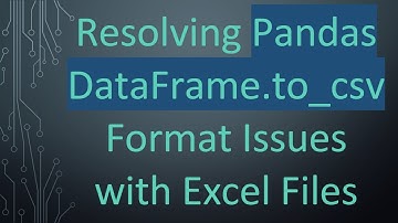Resolving Pandas DataFrame.to_csv Format Issues with Excel Files