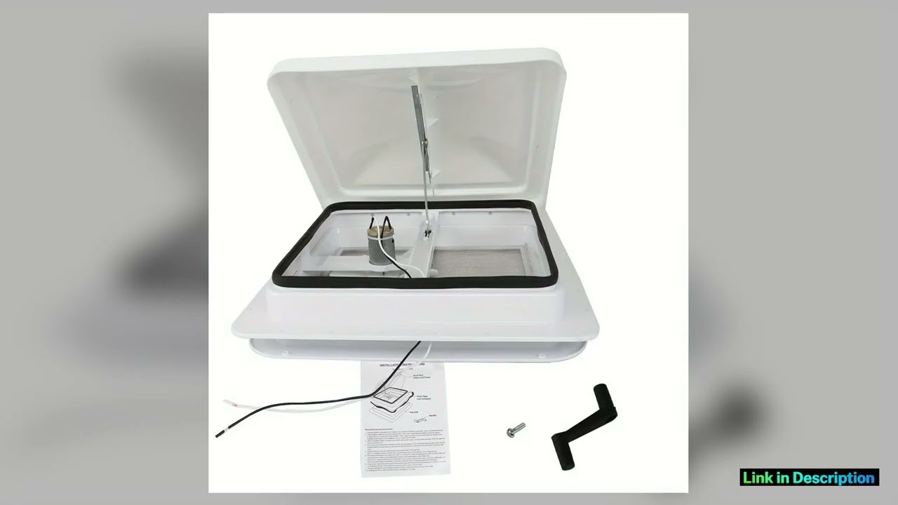 14 RV Roof Vent Fan Kit For Camper Trailer Universal Interior Garnish fits roofs with 114 inch to