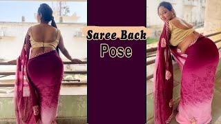 Trending Saree Back Pose | Low Waist | Saree Fashion | Saree Sundari #saree