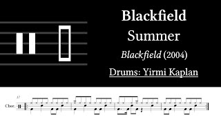 Blackfield - Summer: Drum Sheet Music Transcription