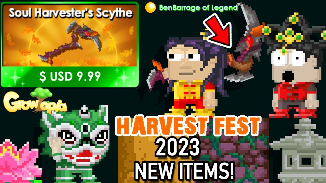 Soul Harvester s Scythe NEW ITEMS Harvest Festival 2023 Growtopia Soul Harvester s Scythe NEW ITEMS Harvest Festival 2023 Growtopia
