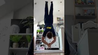 How Long it Really Takes…Clapping Handstand Push-up!💪 #calisthenics #fitness