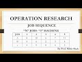 Job Sequence with 3 machine-Operation research-problem-By Prof. Mihir Shah