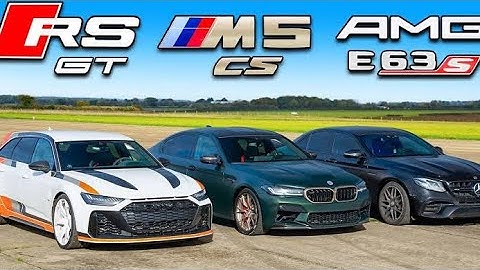 BMW M5 CS v Audi RS6 GT v AMG e63 S: Drag Race 💀