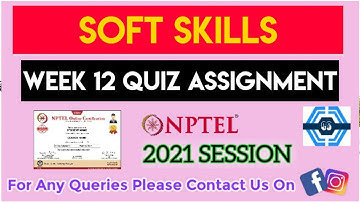 Soft Skills | Week 12 Answers 2021 | NPTEL